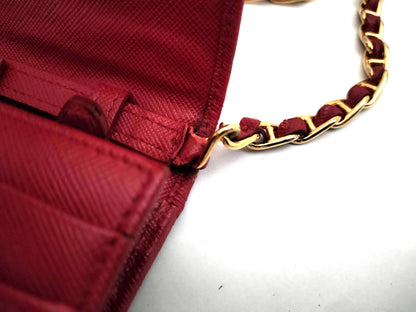 PRADA Prada Chain Wallet Red Wallet