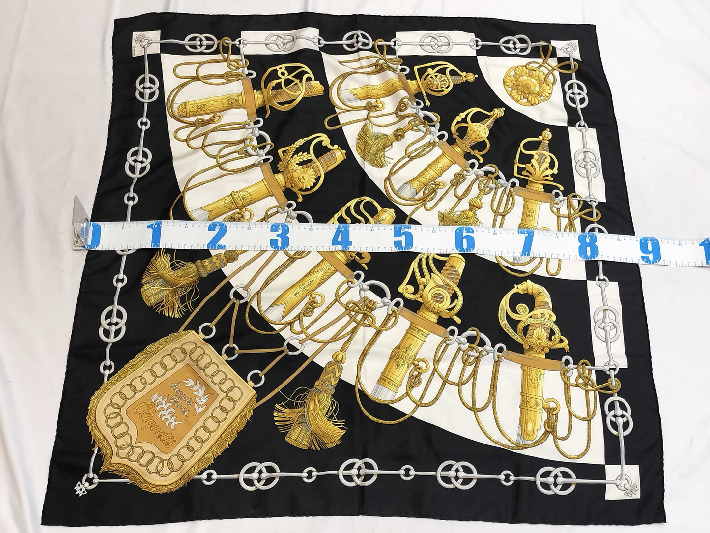 HERMES Scarf Carre Black Scarf