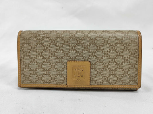CELINE Macadam Wallet, Beige