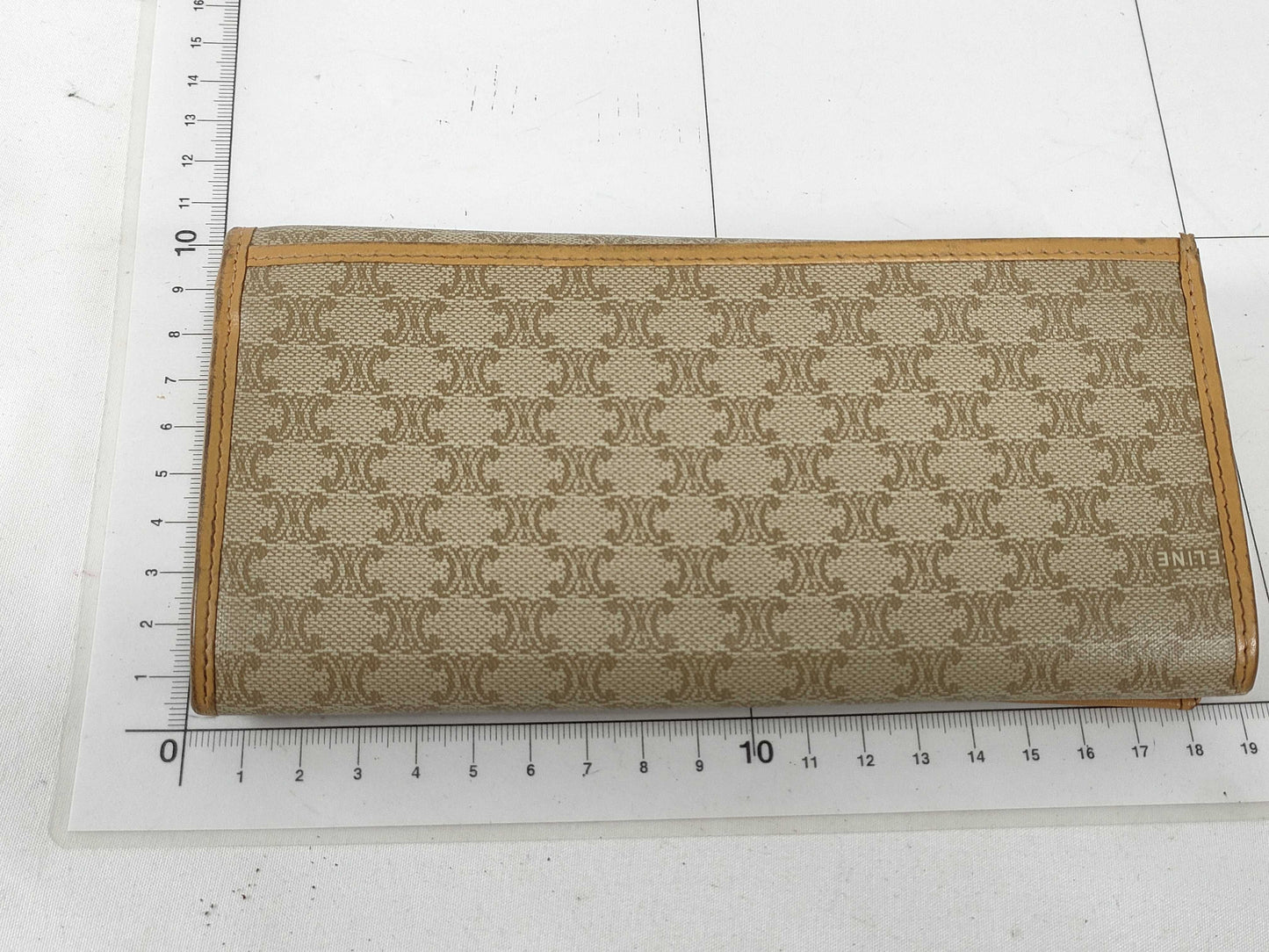 CELINE Macadam Wallet, Beige
