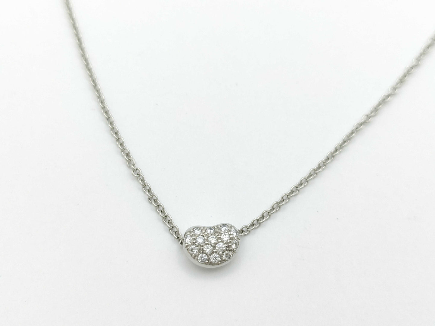 Tiffany & Co. Heart Diamond Pt950 3.6g Necklace 