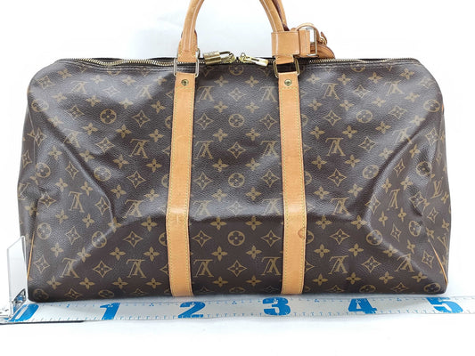 LOUIS VUITTON Monogram Keepall 50 Boston Bag