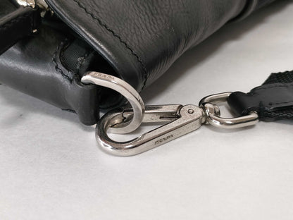 PRADA Nylon Prada Nylon Leather Shoulder Bag Shoulder Bag