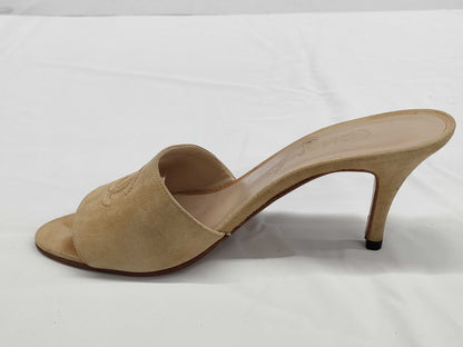 CHANEL CHANEL Coco Mark Mules Size 38 Sandals