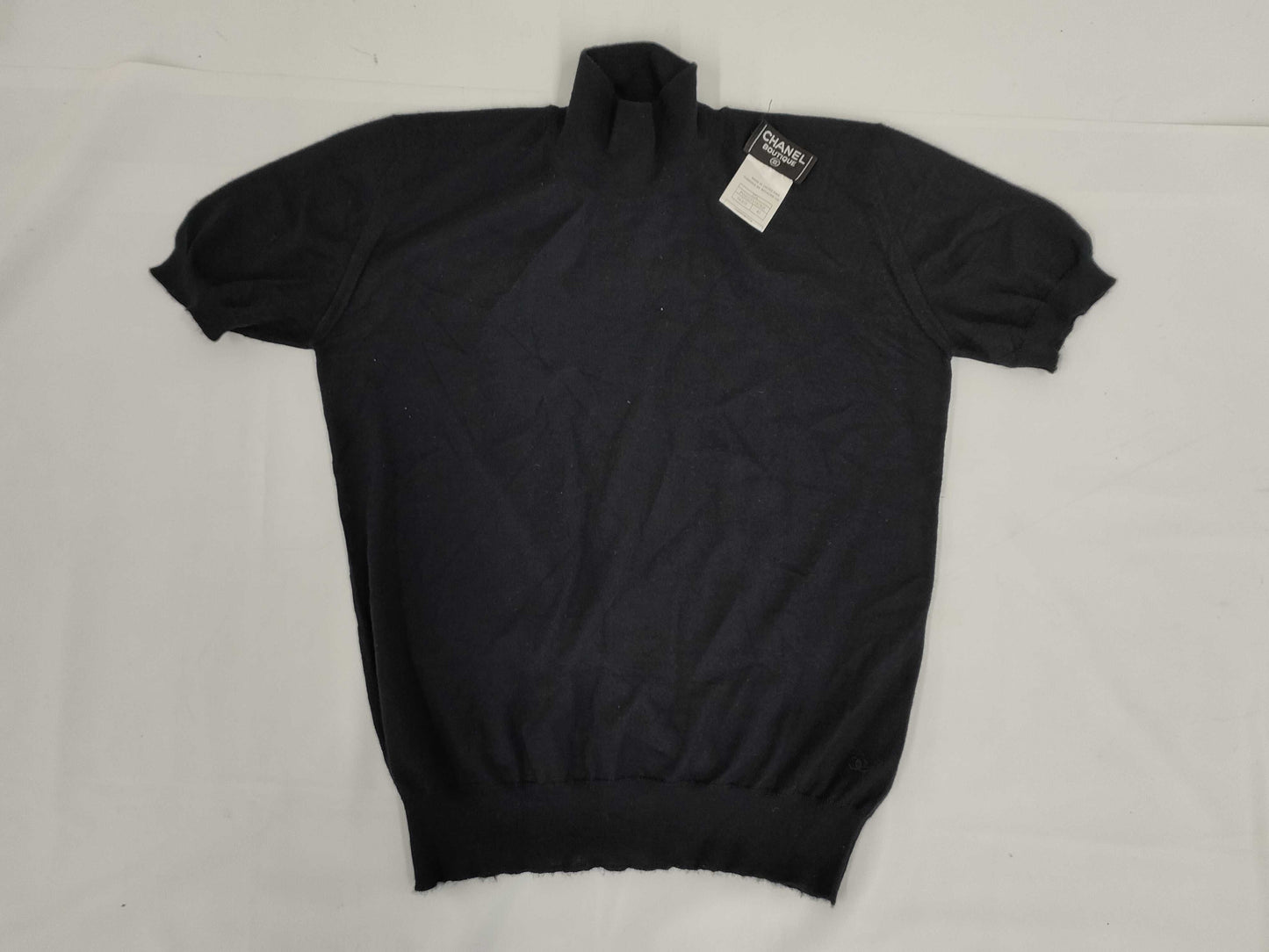 CHANEL CHANEL Short Sleeve High Neck Knit Size 40 Tops