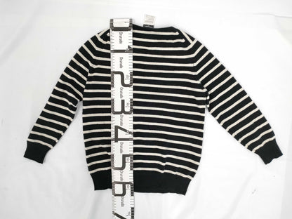 CHANEL CHANEL Long Sleeve Striped Knit Top Size 42