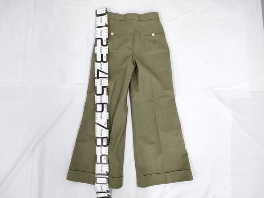 CHANEL CHANEL Khaki Wide Pants Size 36 Pants