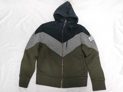 MONCLER Gum Blue Zip Hoodie Top