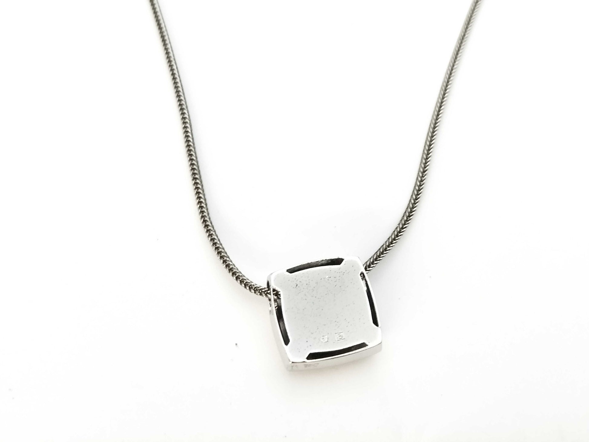 TASAKI Color Stone Sterling Silver 9.2g Necklace 