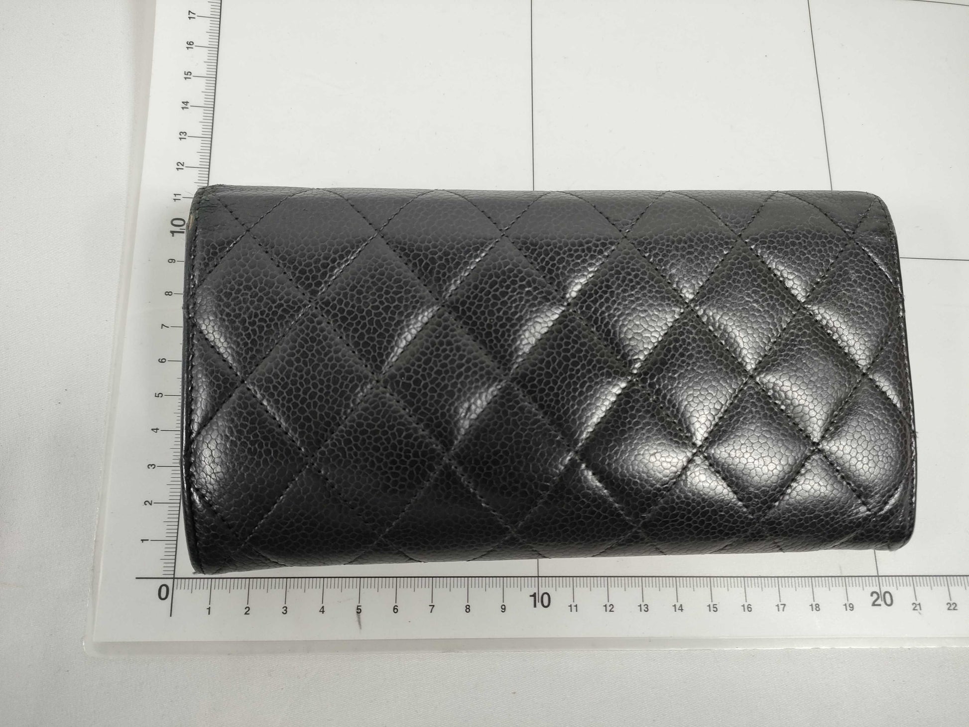 CHANEL CHANEL Matelasse Caviar Leather Long Wallet, 19th Series, Cards and Stickers Included, Wallet