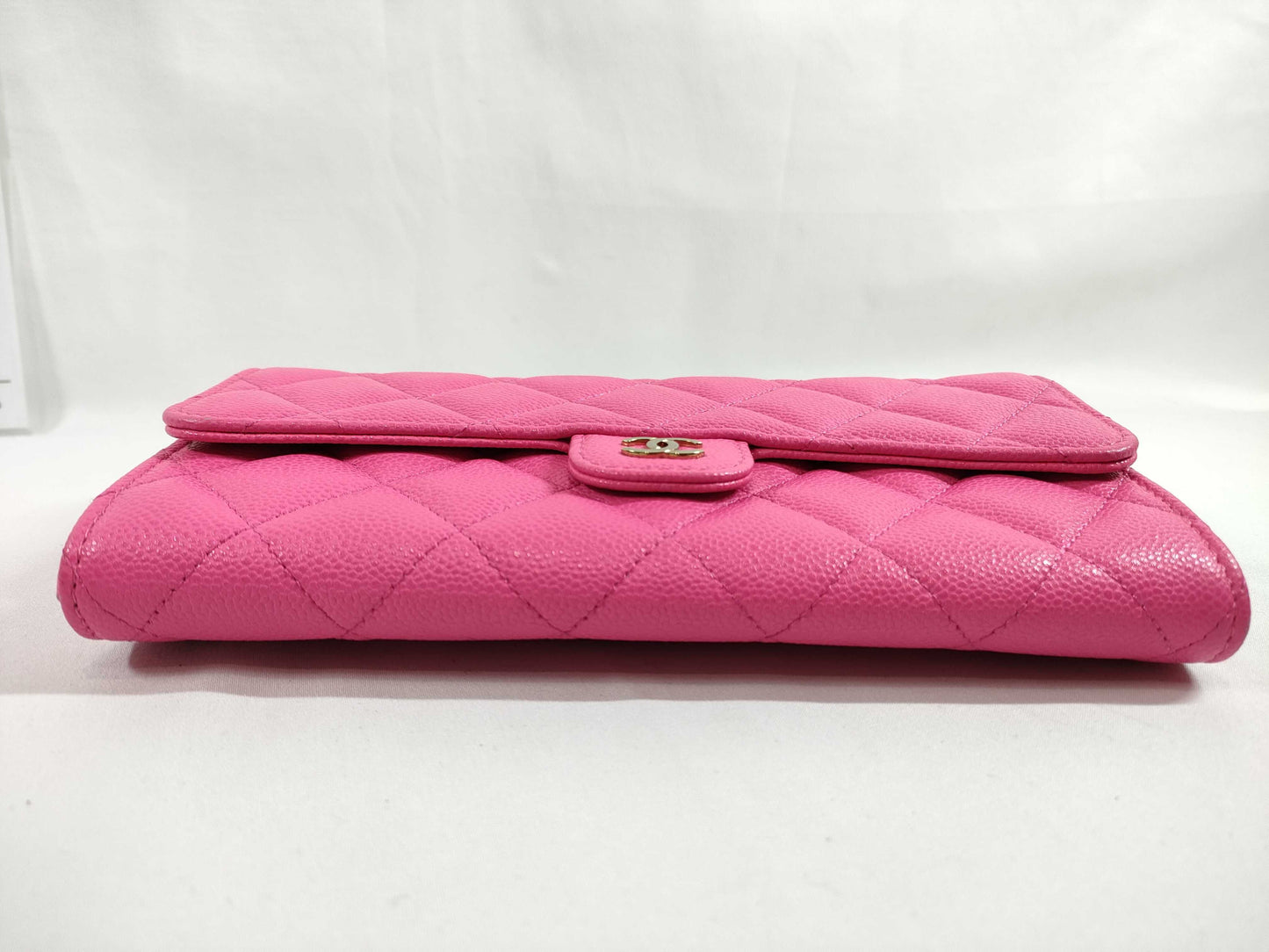 CHANEL CHANEL Matelasse Caviar Leather Long Wallet, Random Number, Pink
