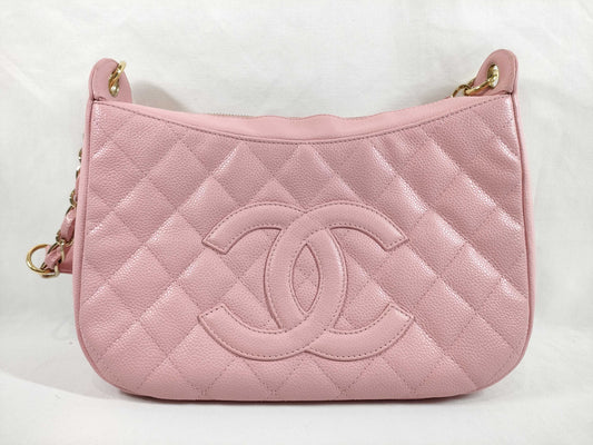 CHANEL CHANEL Matelasse Caviar Skin Chain One-Shoulder Shoulder Bag, No. 8, with Seal