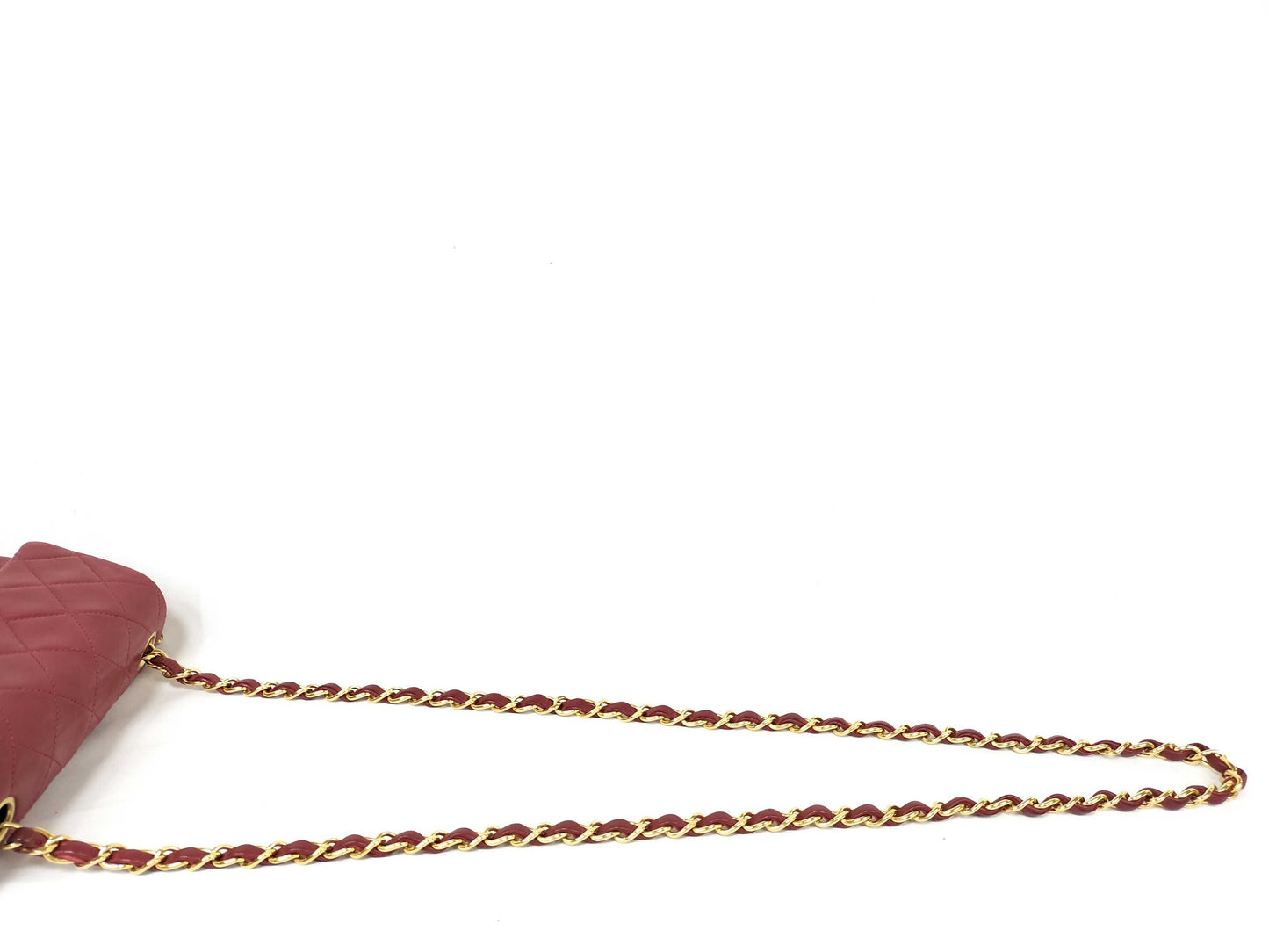 CHANEL Matelasse CHANEL Mini Matelasse Bordeaux Chain Shoulder Bag, No. 4, Box, Bag, Card, and Sticker Included