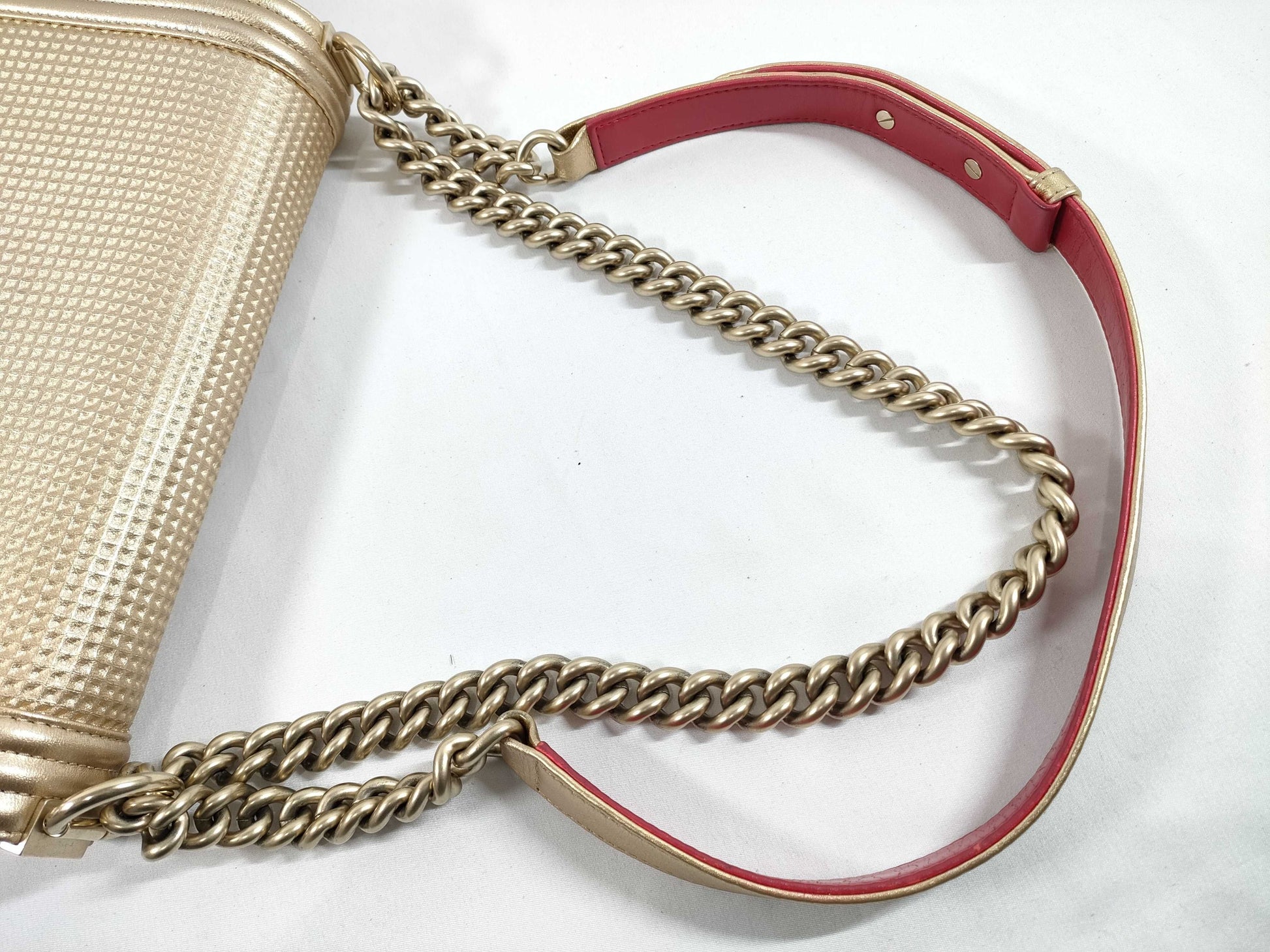 CHANEL CHANEL Boy Chain Shoulder Bag, 18th Series, Card and Sticker Included