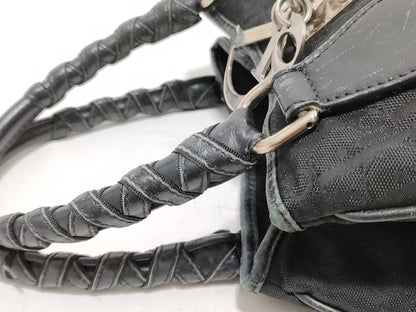 Dior Trotter Christian Dior Tote Bag Lovely Trotter All-Over Print Charm Black Handbag