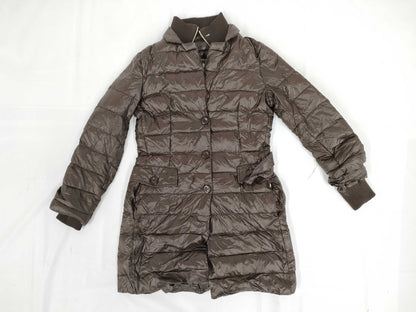 Herno Down Jacket, Long Down Coat, Layered Style, Zip-Up, Size 42