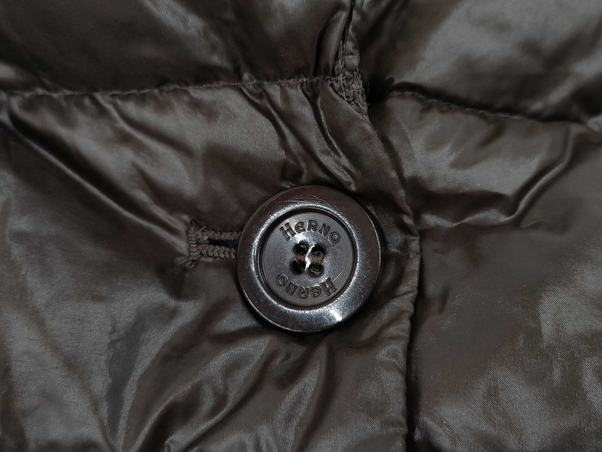 Herno Down Jacket, Long Down Coat, Layered Style, Zip-Up, Size 42