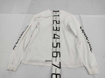 CHROME HEARTS Long T-Shirt with Neck Logo and Sleeve Logo, White, XL