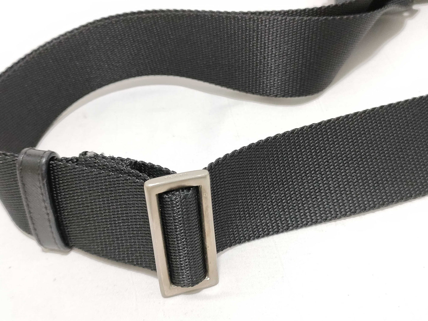 PRADA Nylon Prada Shoulder Bag with Triangle Logo, Black