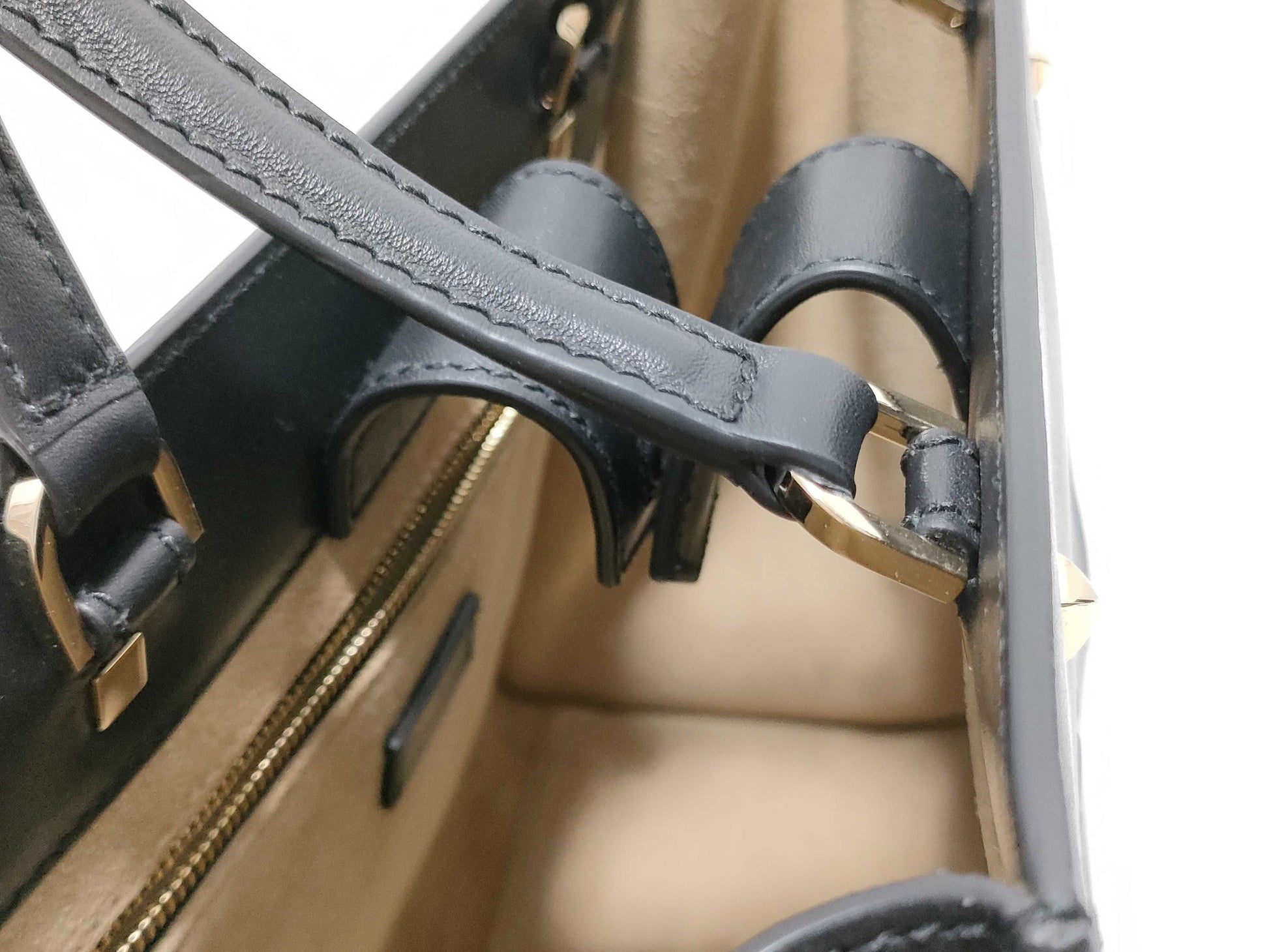 JIMMY CHOO Handbag Tote Bag Embossed Logo Black Bag Handbag