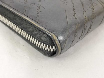 Berluti Calligraphy Long Wallet with Round Zipper