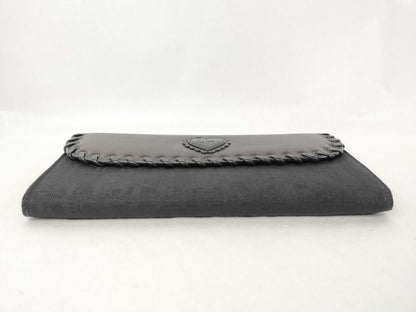 Dior Christian Dior Trotter Heart Ethnic Black Long Wallet
