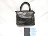 PRADA Prada Handbag All Leather Triangle Logo Black with Warranty Card