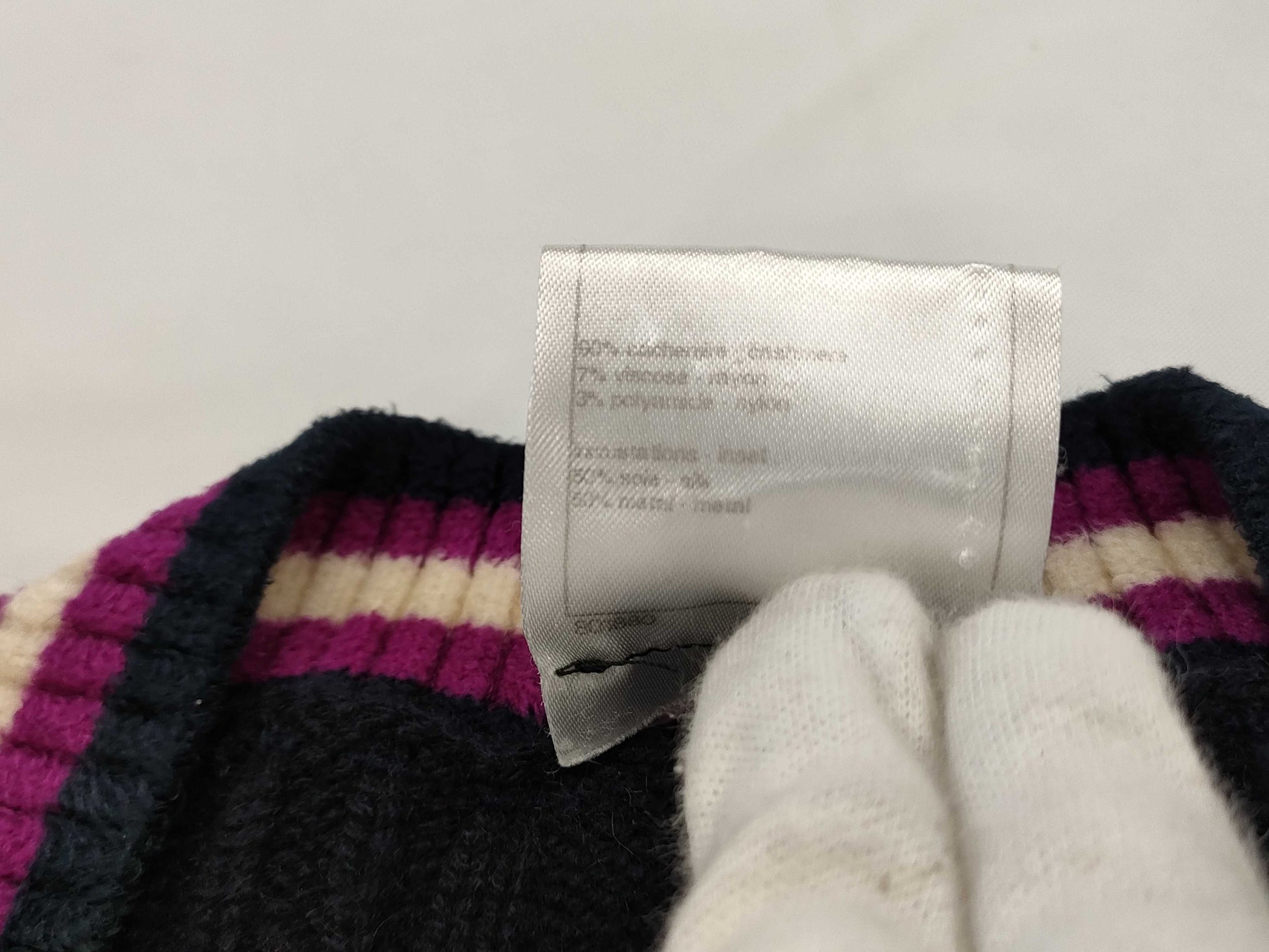 CHANEL Cashmere Knit Sweater with Patches, Size 42, P44160K04587