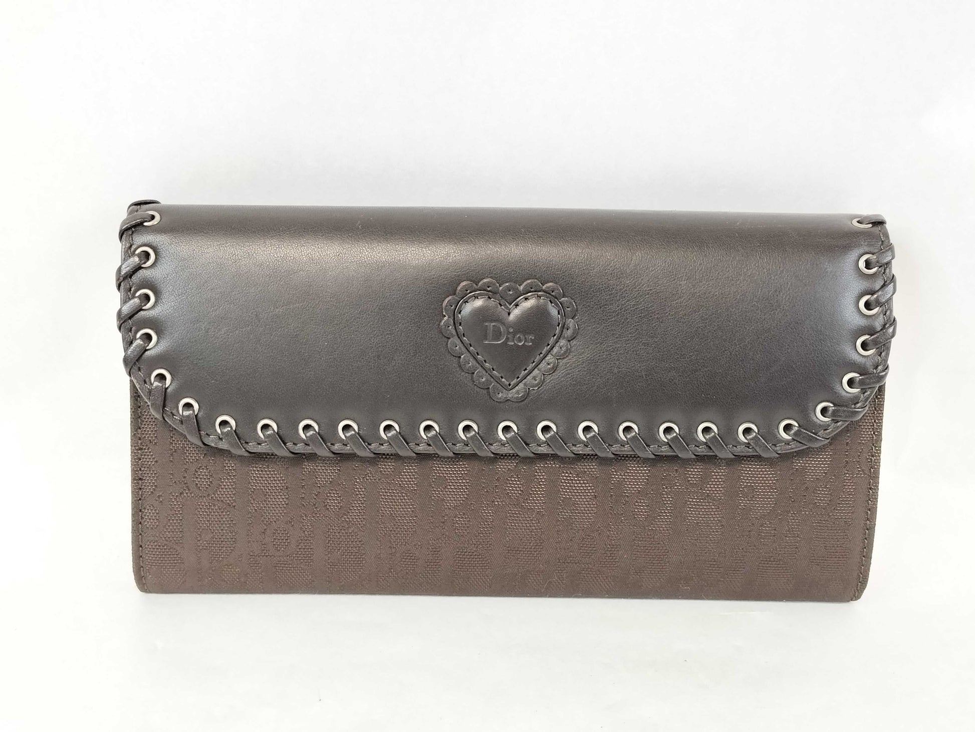 Dior Christian Dior Long Wallet Heart Trotter Ethnic Box Bag Wallet
