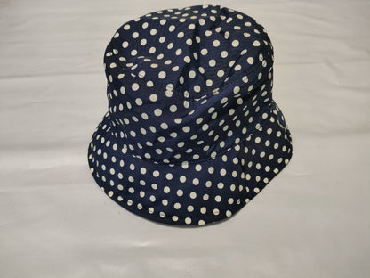 Miu Miu Bucket Hat with Polka Dots and Embroidered Logo, Size M, Other Apparel
