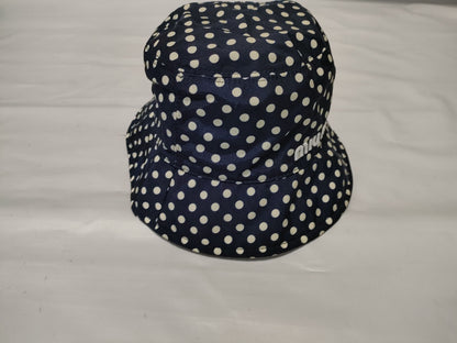 Miu Miu Bucket Hat with Polka Dots and Embroidered Logo, Size M, Other Apparel