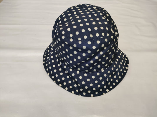 Miu Miu Bucket Hat with Polka Dots and Embroidered Logo, Size M, Other Apparel