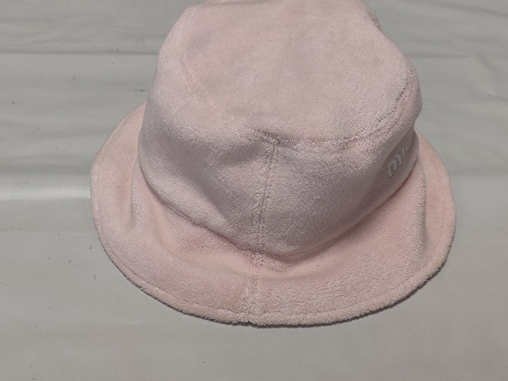 Miu Miu Bucket Hat, Terry Cloth, Towel Fabric, Embroidered Logo, Size M, Other Apparel