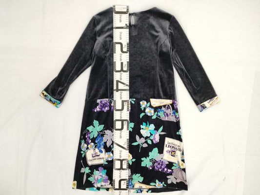 LEONARD Long Sleeve Floral Dress Size 42