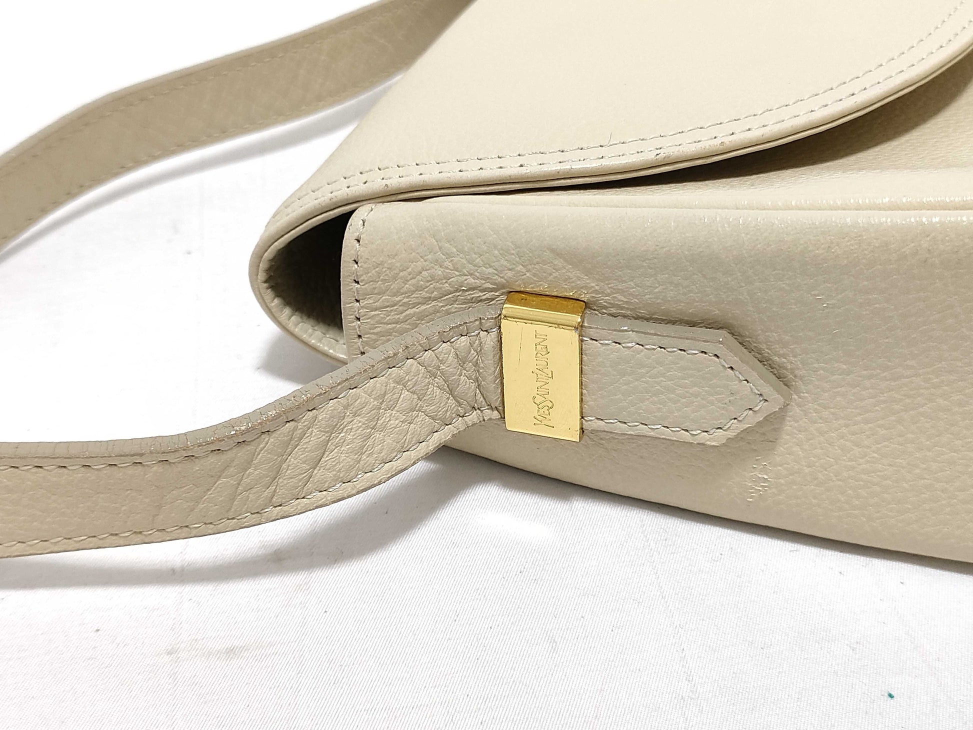 Yves Saint Laurent Embossed Logo Shoulder Bag