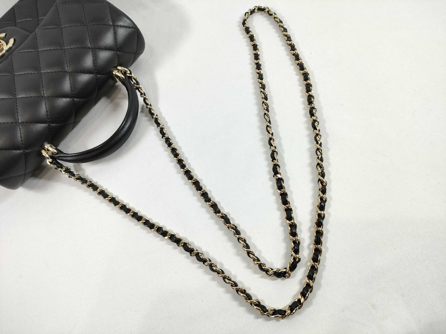 CHANEL Matelasse Coco Handle XXS, Gold Hardware, Complete, 2-Way Handbag, Chain Shoulder Bag, Serial Number Plate, Black, Shoulder Bag
