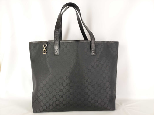GUCCI GG Canvas Black Tote Bag 211525