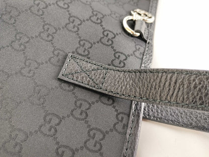 GUCCI GG Canvas Black Tote Bag 211525