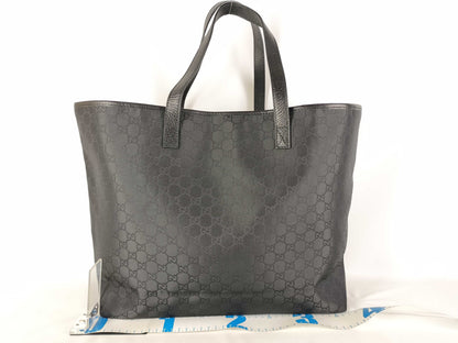 GUCCI GG Canvas Black Tote Bag 211525
