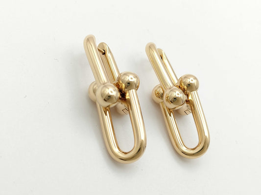 Tiffany & Co. Hardware Medium Au750 5.6g Earrings 