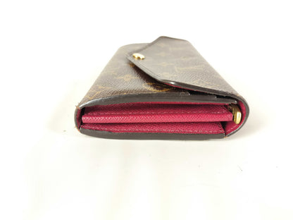 LOUIS VUITTON Monogram Louis Vuitton Monogram Portefeuille Sarah Fuchsia M62234 MS3149 Wallet