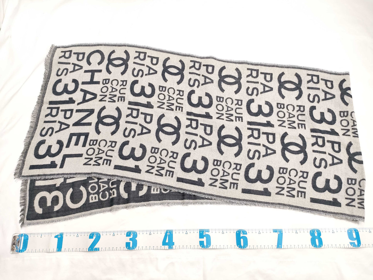 CHANEL Coco Mark Shawl 20V Cashmere and Silk Scarf