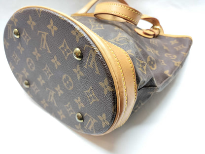 LOUIS VUITTON Monogram Bucket Shoulder Bag with Pouch 
