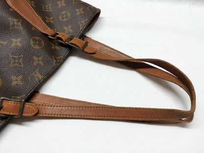 LOUIS VUITTON Monogram Clasp Bucket Shoulder Bag with Pouch