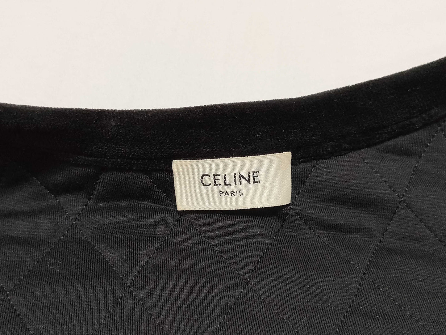 CELINE Velvet Quilted Short Jacket