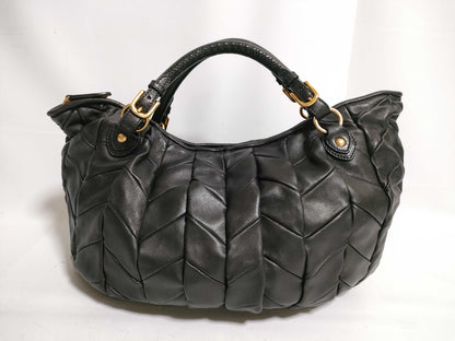 Miu Miu handbag with crystal strap in black