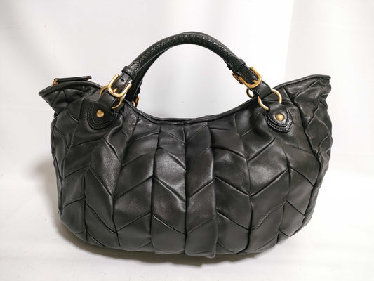 Miu Miu handbag with crystal strap in black