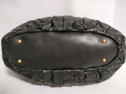 Miu Miu handbag with crystal strap in black