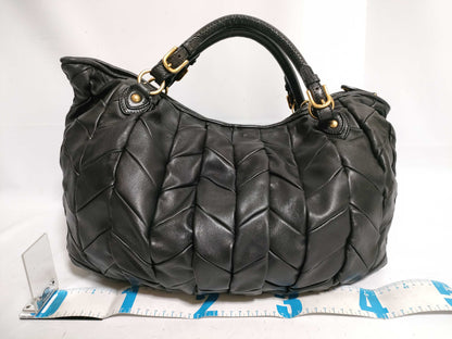 Miu Miu handbag with crystal strap in black