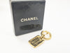 CHANEL Logo Plate Brooch Gold Color Brooch